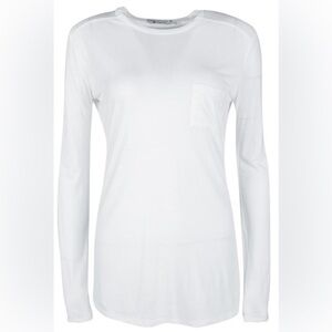 ALEXANDER WANG NWOT Size L, Long Sleeve Rayon White Tee